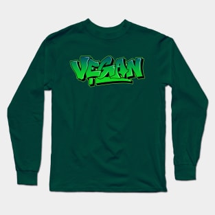 Vegan Graffiti Art Long Sleeve T-Shirt